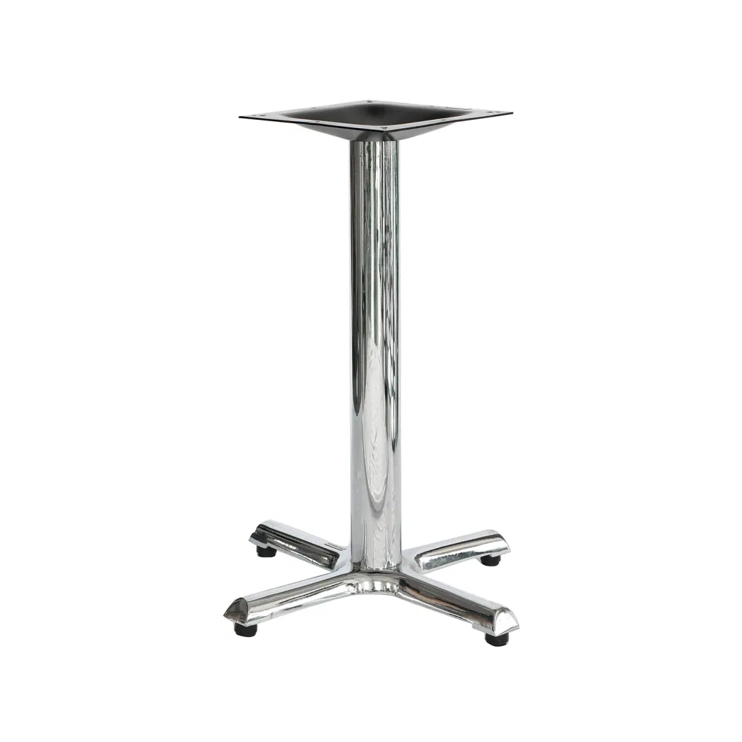 Modern Style Dining Table Metal Frame Aluminum Table Chrome Table Base